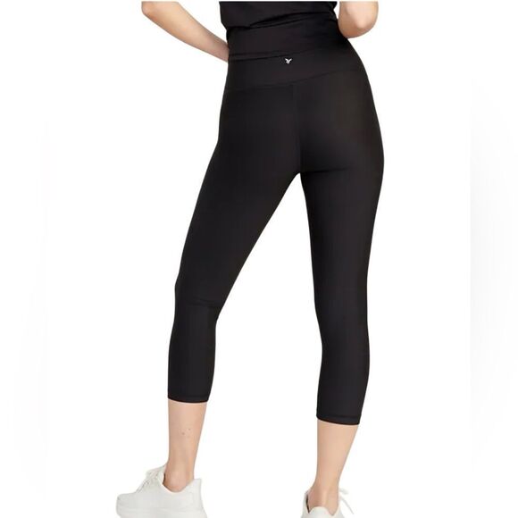 Old Navy Pants - Old Navy High-Waisted PowerSoft Crop Leggings Black Size Medium